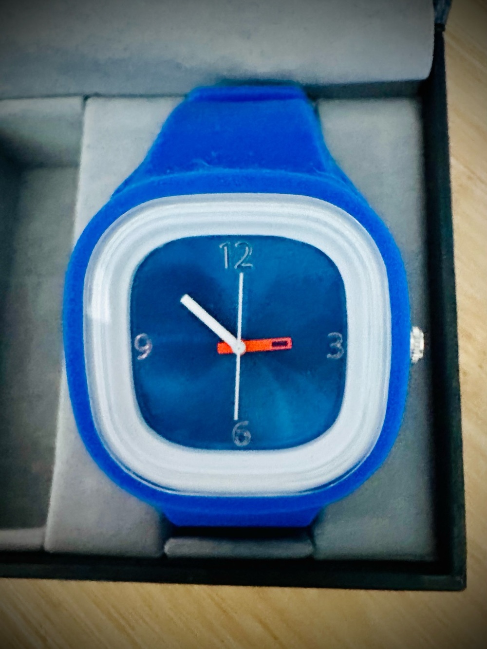 Blue Silicone Analog Watch